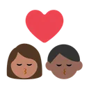 Kiss: Woman, Man, Medium Skin Tone, Medium-Dark Skin Tone