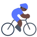 Man Biking: Dark Skin Tone