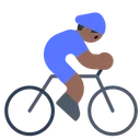 Man Biking: Medium-Dark Skin Tone