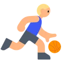 Man Bouncing Ball: Medium-Light Skin Tone