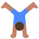Man Cartwheeling: Medium Skin Tone