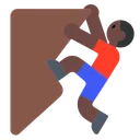 Man Climbing: Dark Skin Tone