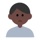 찡그린 남자: 어두운 피부 톤