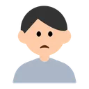 찡그린 남자: 밝은 피부 톤