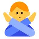 아니오 제스처를 취하는 남자