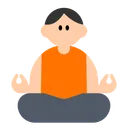 Man in Lotus Position: Light Skin Tone