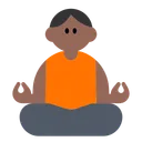 Man in Lotus Position: Medium-Dark Skin Tone