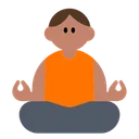 Man in Lotus Position: Medium Skin Tone