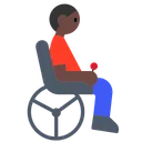 Man in Motorized Wheelchair: Dark Skin Tone