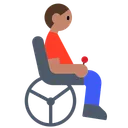 Man in Motorized Wheelchair: Medium Skin Tone