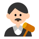 남자 판사: 밝은 피부 톤