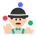 Man Juggling: Light Skin Tone