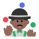 Man Juggling: Medium-Dark Skin Tone
