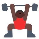 Man Lifting Weights: Dark Skin Tone