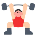 Man Lifting Weights: Light Skin Tone