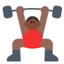 Man Lifting Weights: Medium-Dark Skin Tone