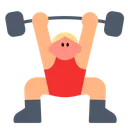 Man Lifting Weights: Medium-Light Skin Tone