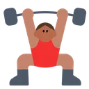 Man Lifting Weights: Medium Skin Tone