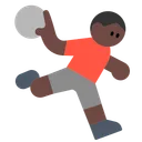 Man Playing Handball: Dark Skin Tone