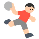 Man Playing Handball: Light Skin Tone