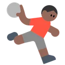 Man Playing Handball: Medium-Dark Skin Tone