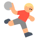 Man Playing Handball: Medium-Light Skin Tone