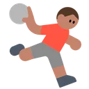 Man Playing Handball: Medium Skin Tone