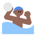 Man Playing Water Polo: Medium-Dark Skin Tone
