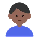 삐죽거리는 남자: 중간 정도의 어두운 피부 톤