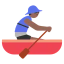 Man Rowing Boat: Medium-Dark Skin Tone