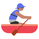 Man Rowing Boat: Medium Skin Tone