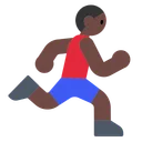 Man Running: Dark Skin Tone
