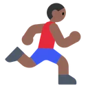 Man Running: Medium-Dark Skin Tone