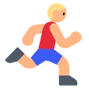 Man Running: Medium-Light Skin Tone
