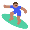 Man Surfing: Medium Skin Tone