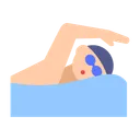 Man Swimming: Light Skin Tone
