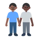 Men Holding Hands: Medium-Dark Skin Tone, Dark Skin Tone