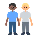 Men Holding Hands: Medium-Dark Skin Tone, Medium-Light Skin Tone