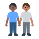 Men Holding Hands: Medium-Dark Skin Tone, Medium Skin Tone