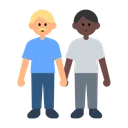 Men Holding Hands: Medium-Light Skin Tone, Dark Skin Tone