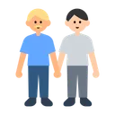 Men Holding Hands: Medium-Light Skin Tone, Light Skin Tone