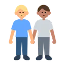 Men Holding Hands: Medium-Light Skin Tone, Medium Skin Tone