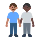 Men Holding Hands: Medium Skin Tone, Dark Skin Tone