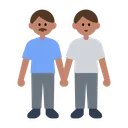 Men Holding Hands: Medium Skin Tone
