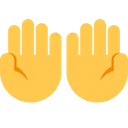 손바닥을 함께 위로 올리기