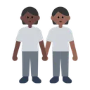 People Holding Hands: Dark Skin Tone, Medium-Dark Skin Tone