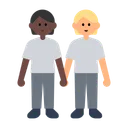 People Holding Hands: Dark Skin Tone, Medium-Light Skin Tone