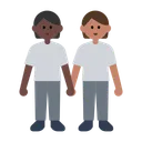 People Holding Hands: Dark Skin Tone, Medium Skin Tone