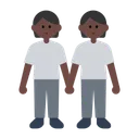 People Holding Hands: Dark Skin Tone