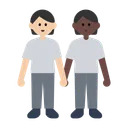 People Holding Hands: Light Skin Tone, Dark Skin Tone